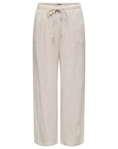 Only - ONLSiesta Pull-Up Linen Bukser - Moonbeam